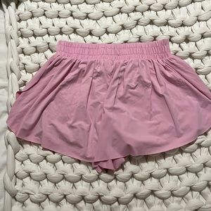 Pink flowy shorts